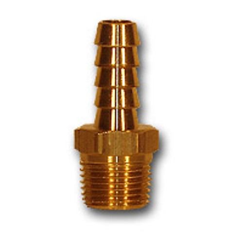 5/8 Hose Barb x 1/2 Male NPT Brass Adapter Threaded Fitting Fuel/Water/Air