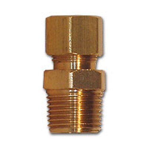 1 x New Brass 3/8" ID x 3/8" Male NPT Compression Connector Fitting Adapter 